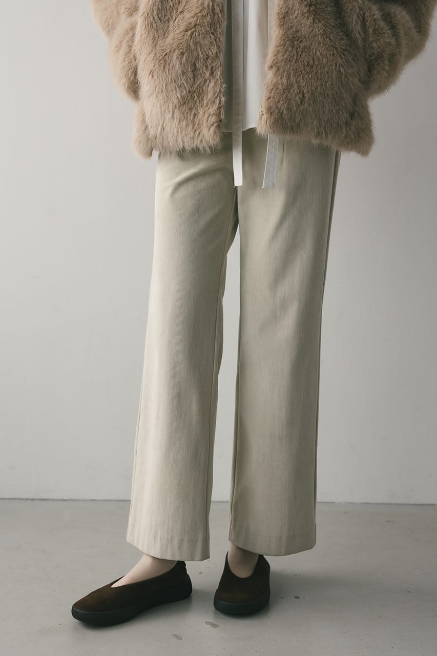コーデュロイセミフレアパンツ IVOY S