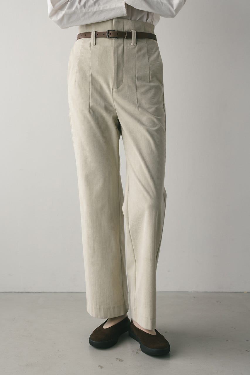 コーデュロイセミフレアパンツ IVOY S