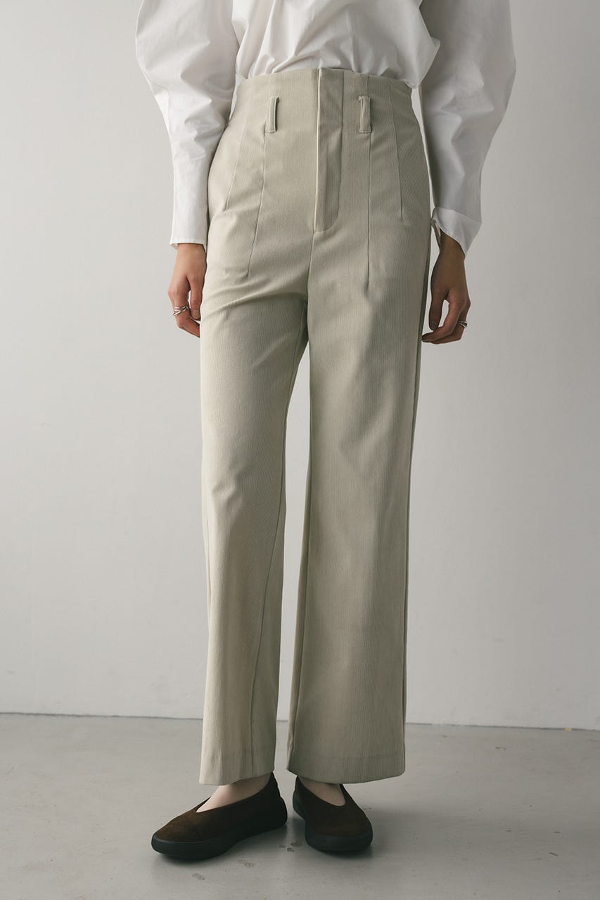 コーデュロイセミフレアパンツ IVOY S