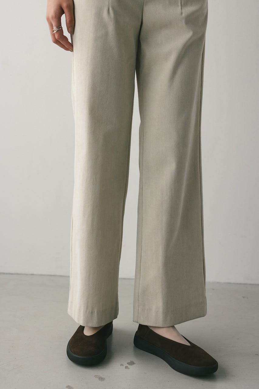 コーデュロイセミフレアパンツ IVOY S