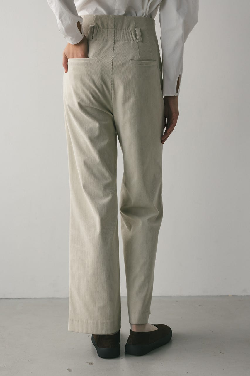 コーデュロイセミフレアパンツ IVOY S