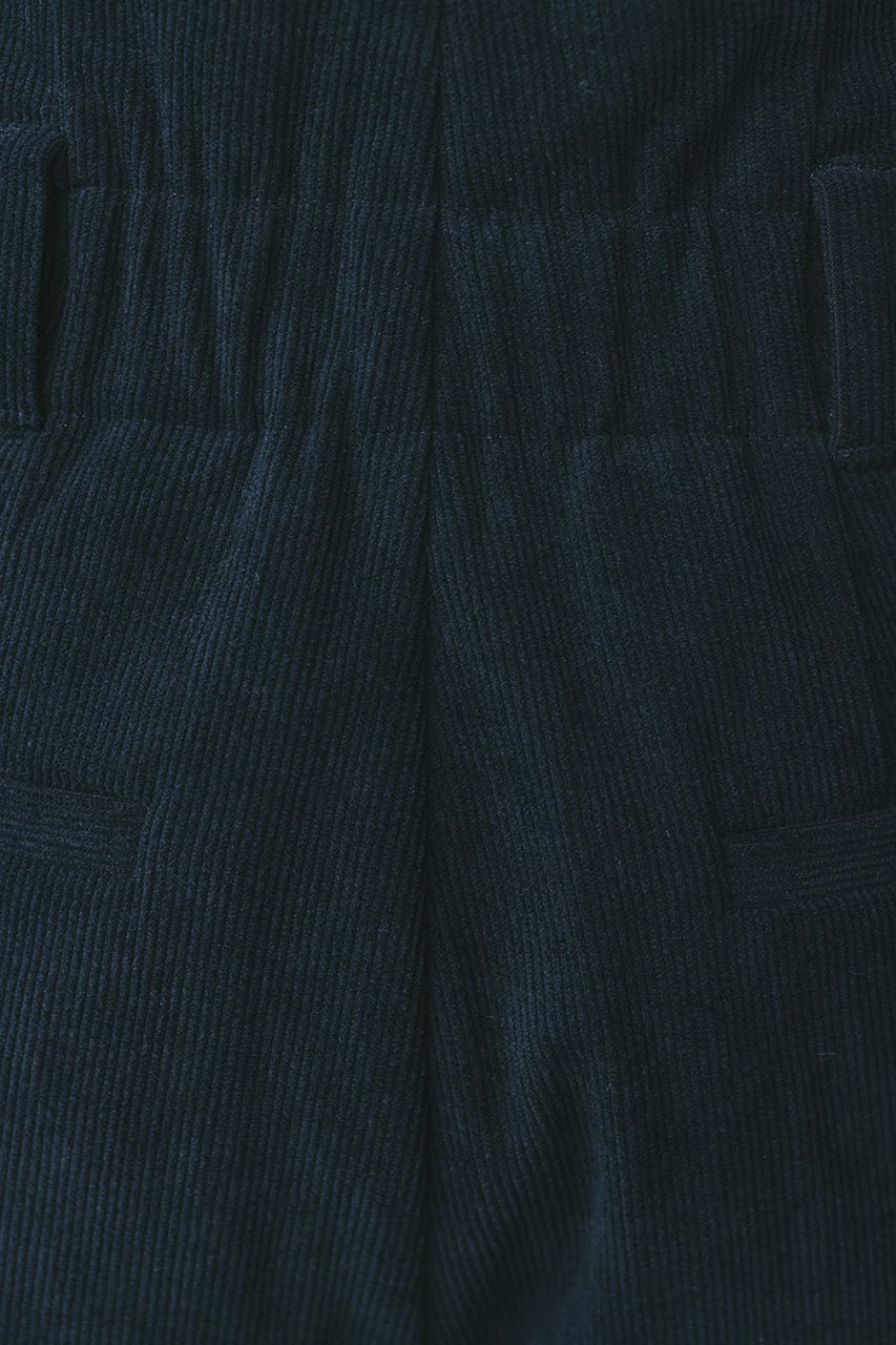 コーデュロイセミフレアパンツ NVY M