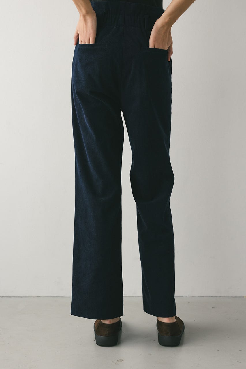 コーデュロイセミフレアパンツ NVY M