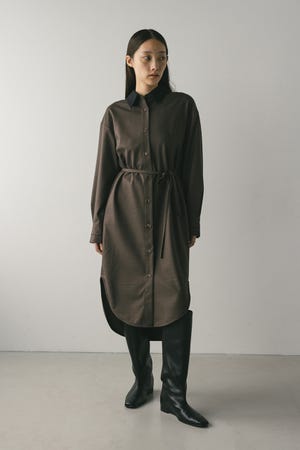 ミディシャツワンピース