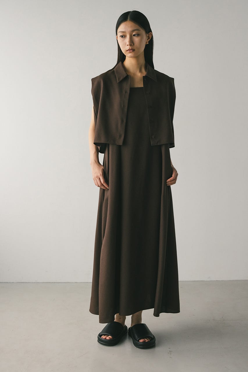 sheller ワンピース STYLEMIXER | 2ピースシャツレイヤードワンピース (ワンピース