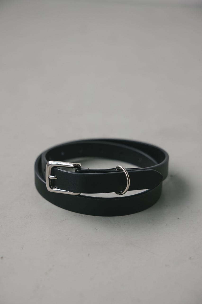 スプリットレザーナローベルト BLK FREE