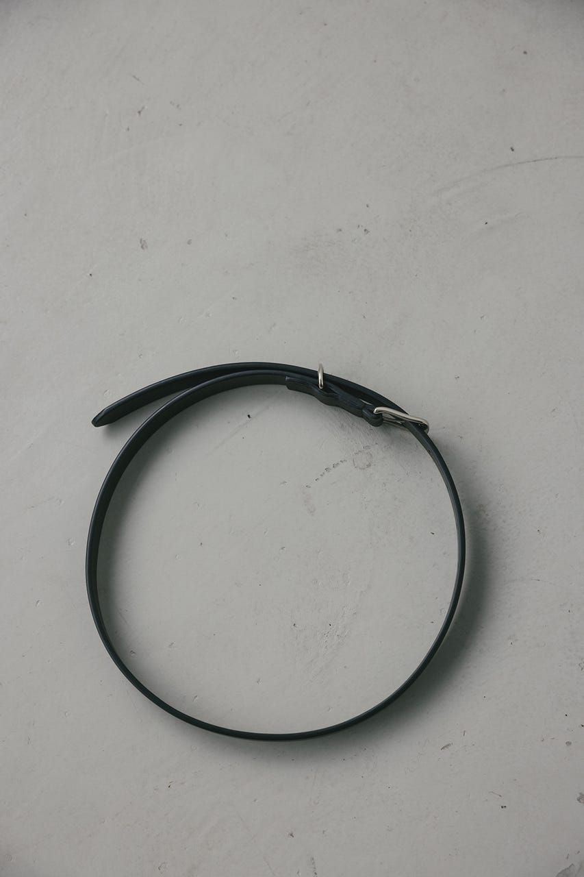 スプリットレザーナローベルト BLK FREE