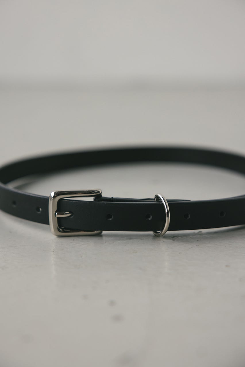 スプリットレザーナローベルト BLK FREE