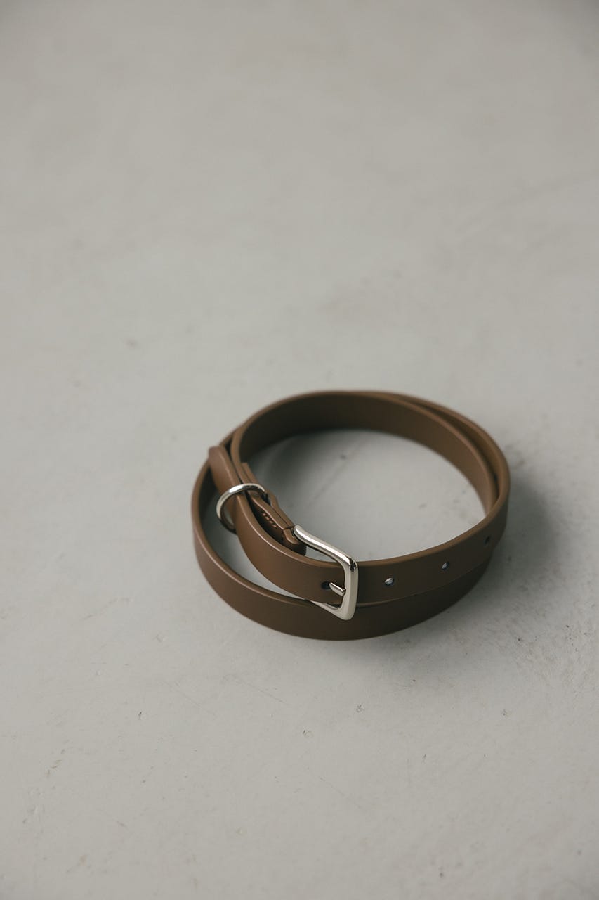 スプリットレザーナローベルト BRN FREE