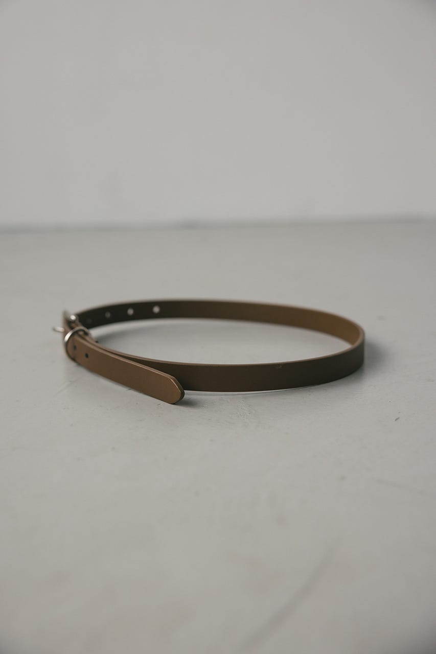 スプリットレザーナローベルト BRN FREE