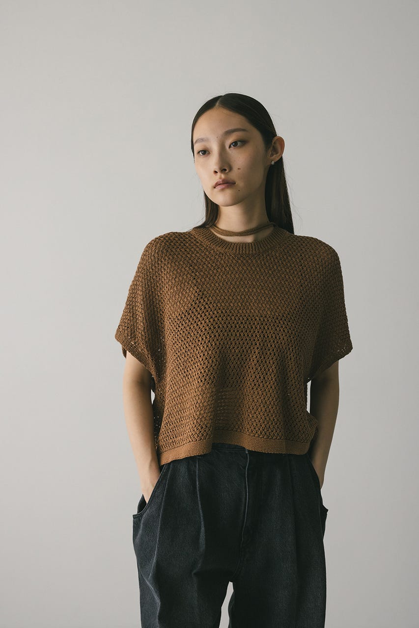 ルーズクロシェニットトップ CAM FREE