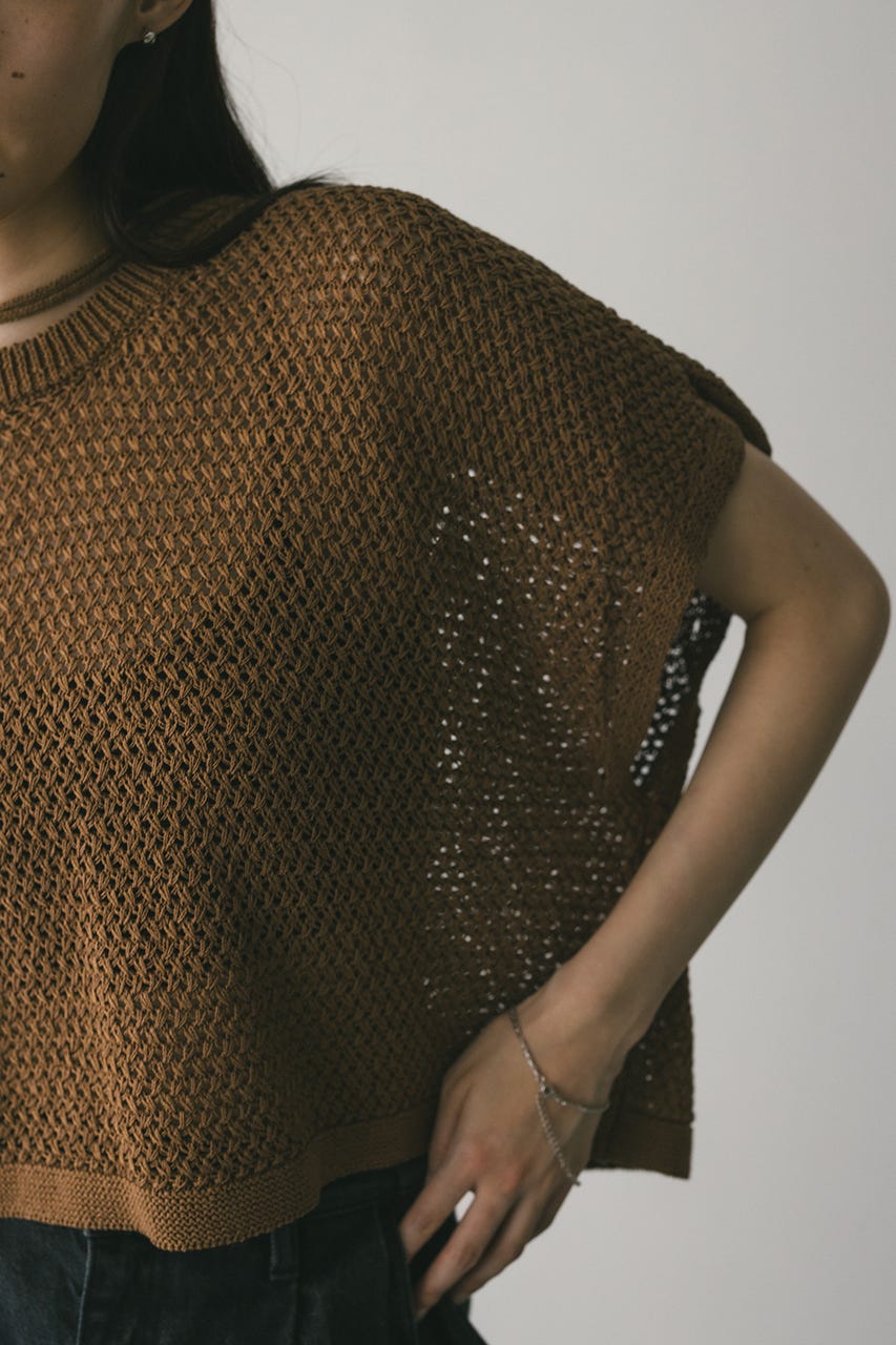 ルーズクロシェニットトップ CAM FREE