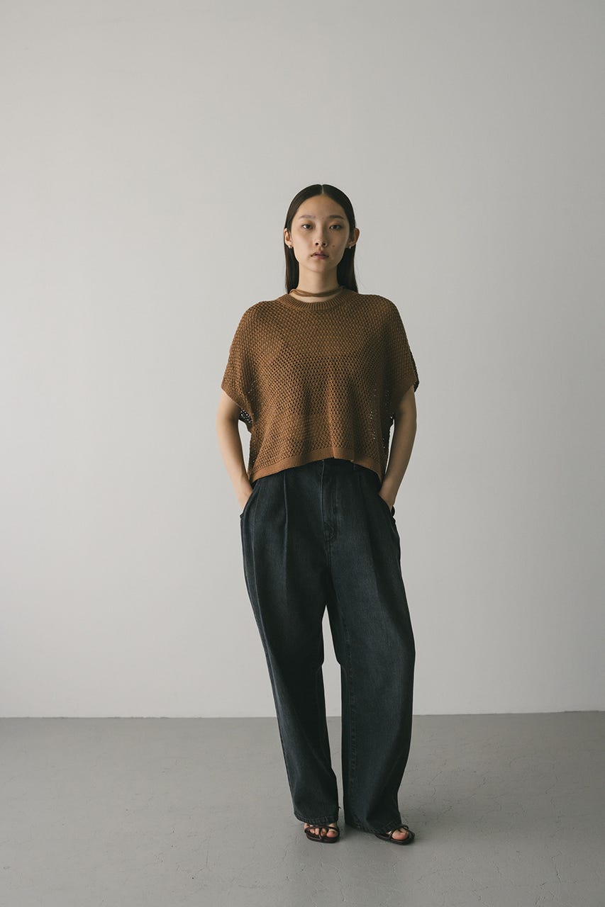 ルーズクロシェニットトップ CAM FREE