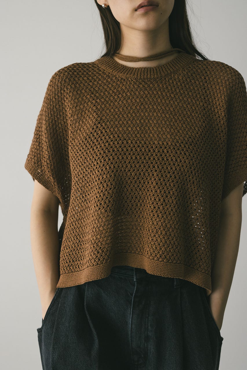 ルーズクロシェニットトップ CAM FREE