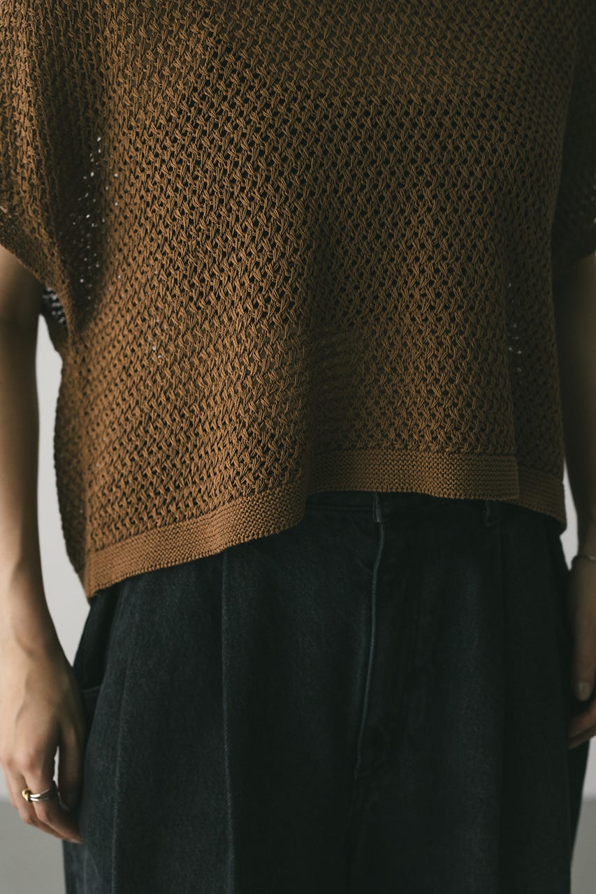 ルーズクロシェニットトップ CAM FREE