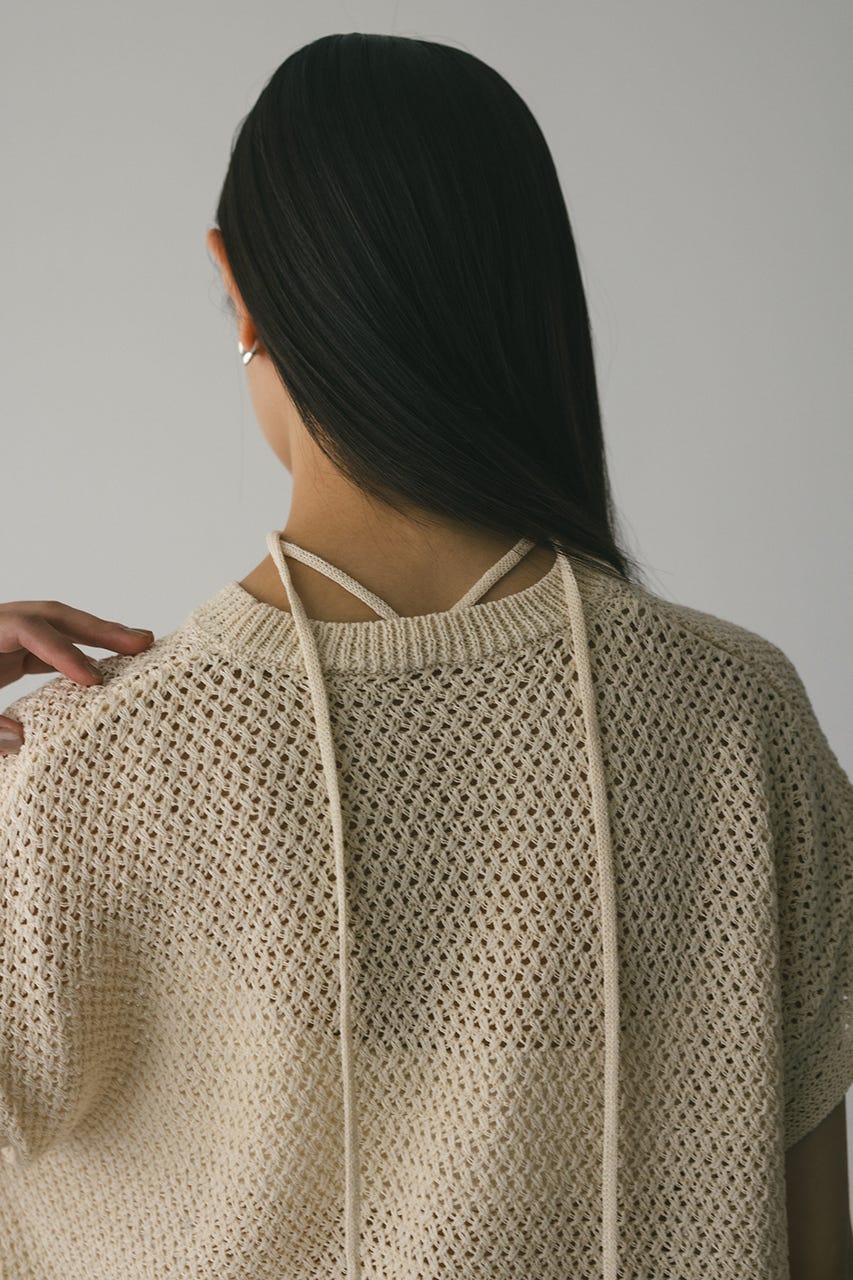 ルーズクロシェニットトップ IVOY FREE