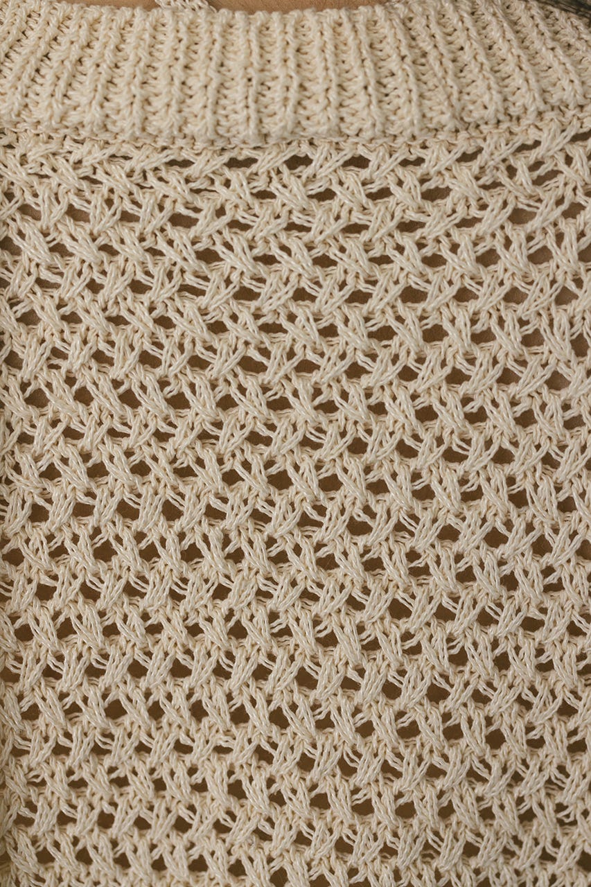 ルーズクロシェニットトップ IVOY FREE