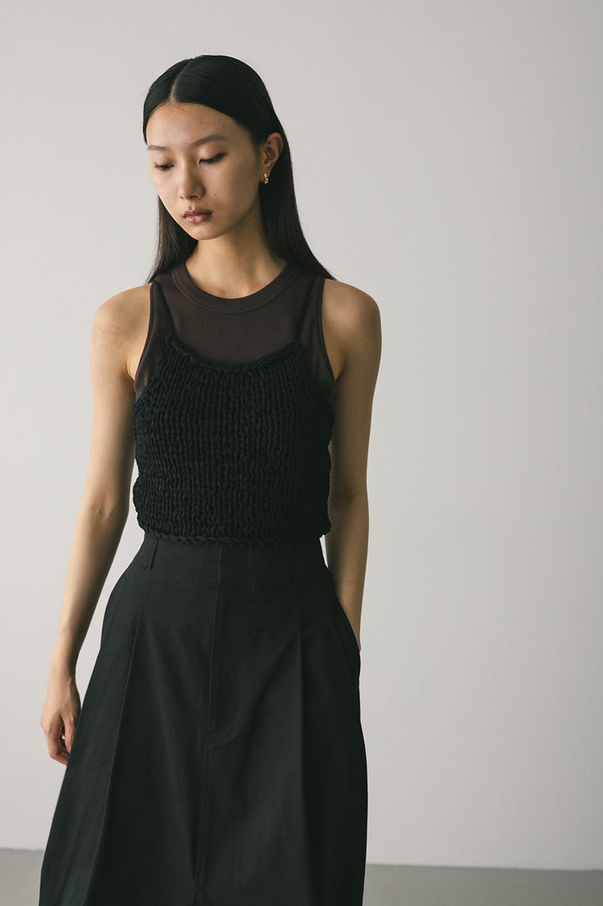 ハンドメイドニットビスチェ BLK FREE