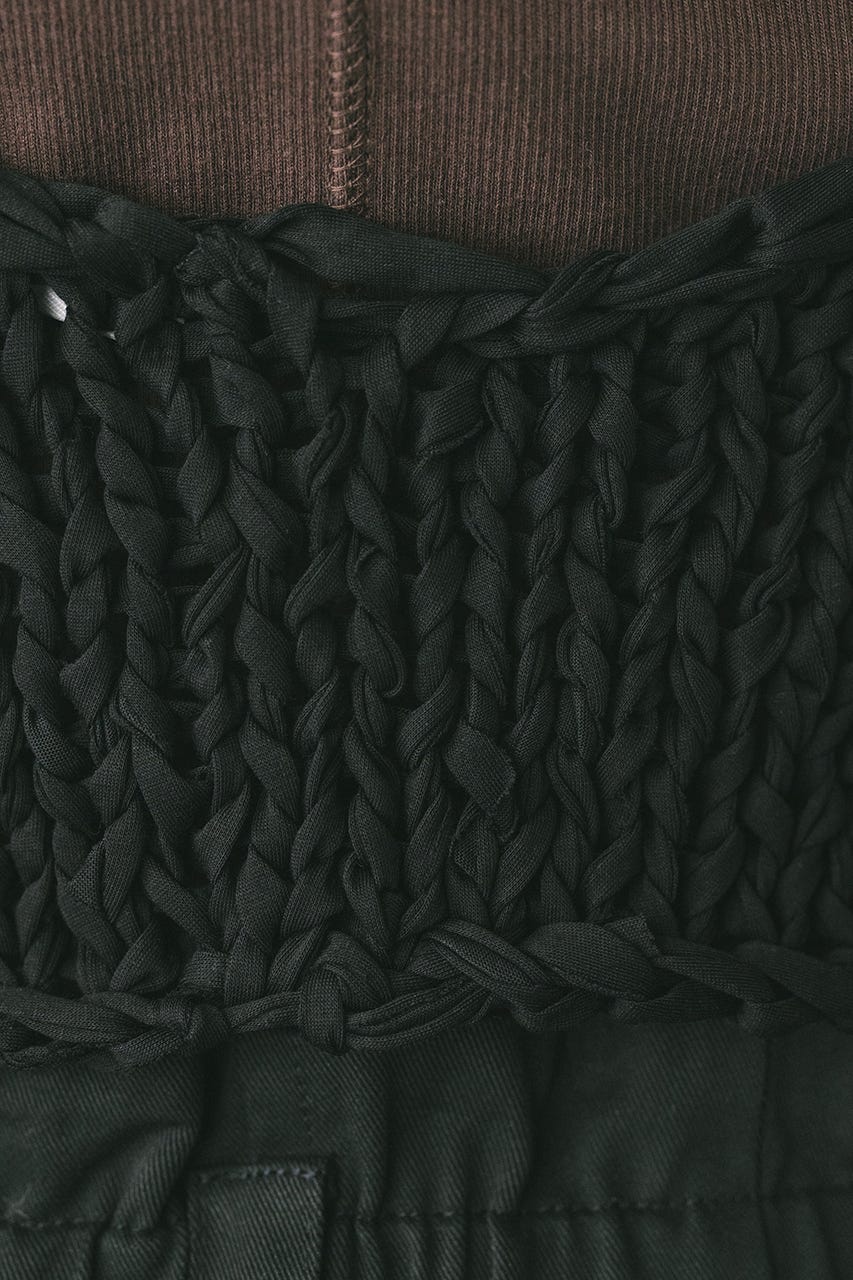 ハンドメイドニットビスチェ BLK FREE
