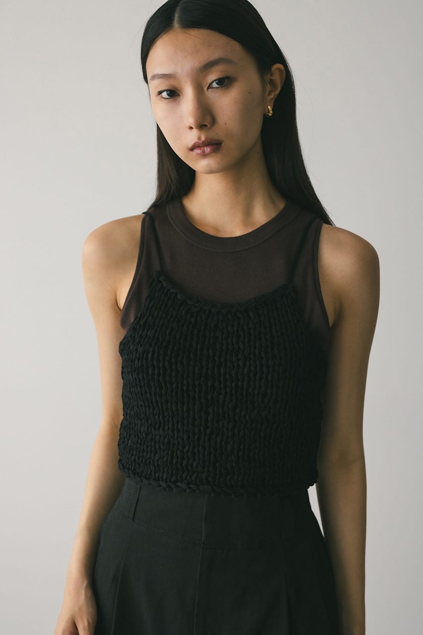 ハンドメイドニットビスチェ BLK FREE