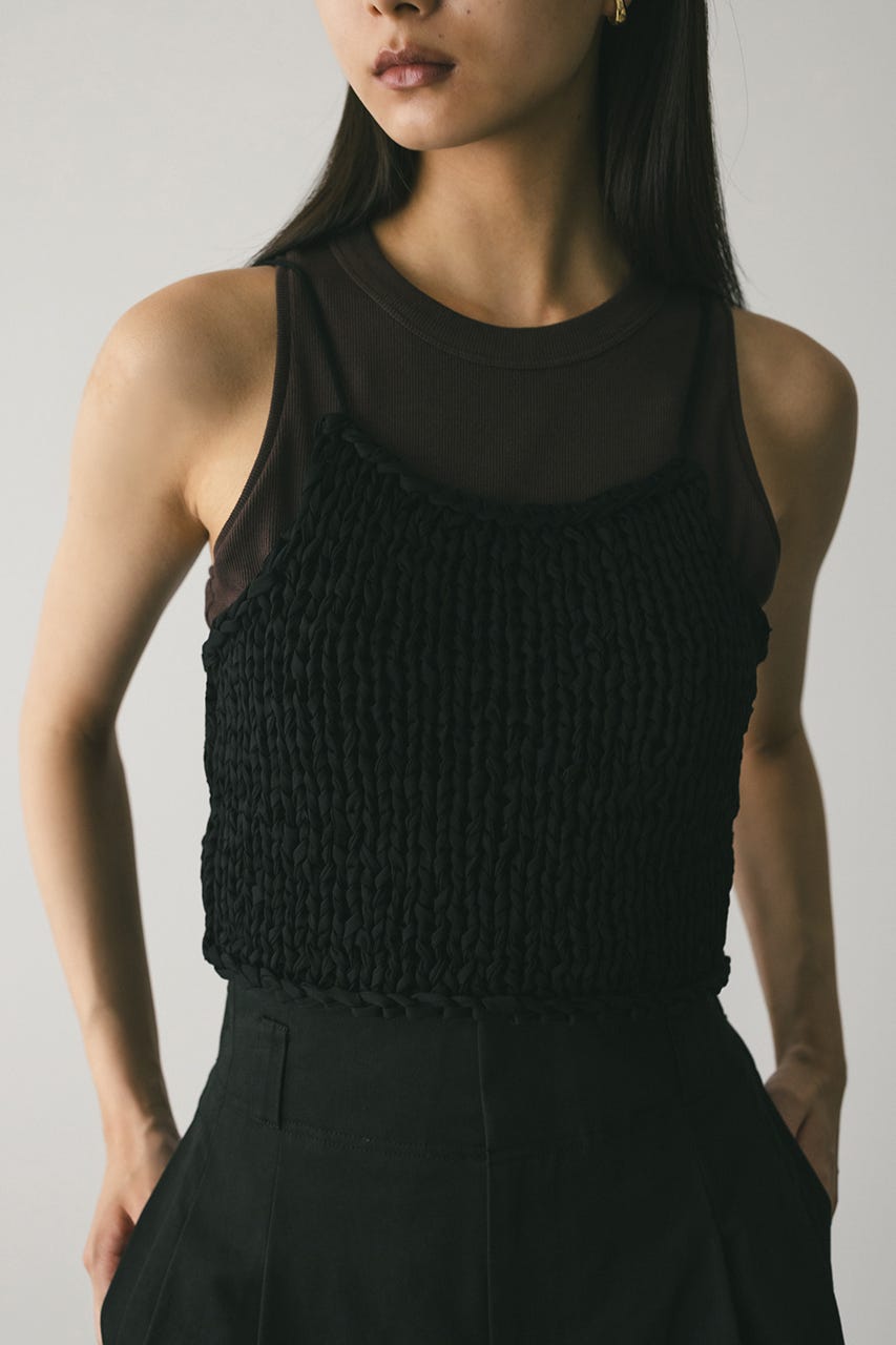ハンドメイドニットビスチェ BLK FREE