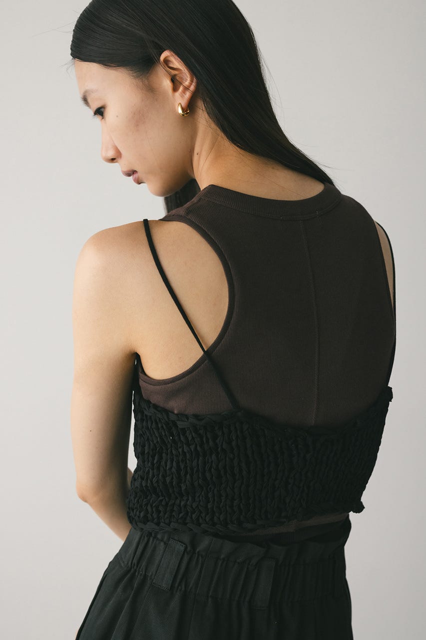 ハンドメイドニットビスチェ BLK FREE
