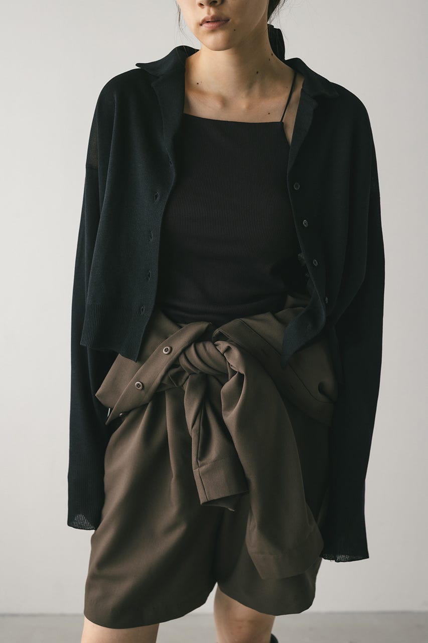 テーラーカラーニットカーデ BLK FREE