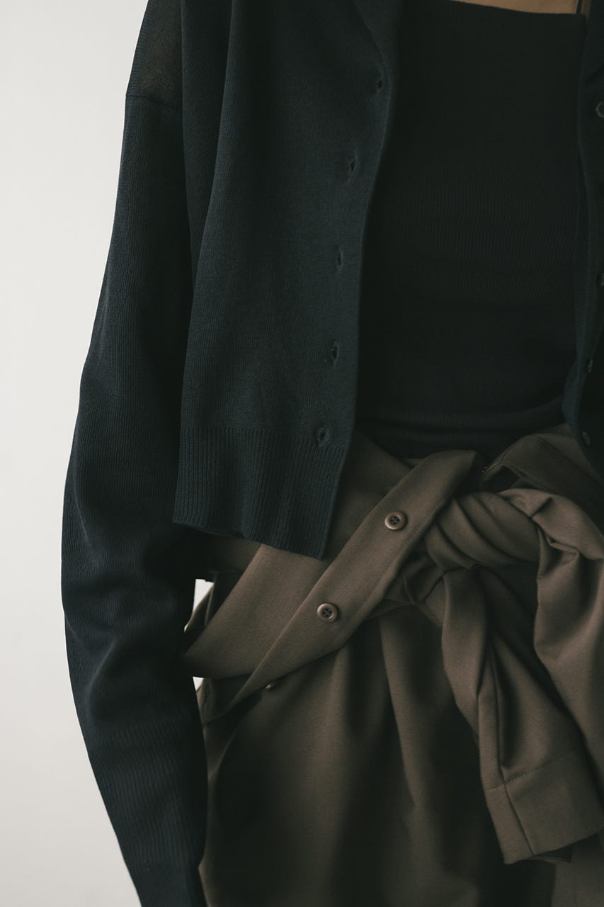 テーラーカラーニットカーデ BLK FREE