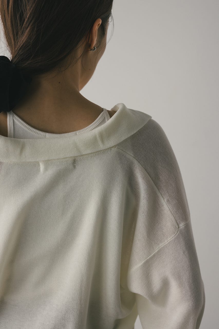 テーラーカラーニットカーデ WHT FREE