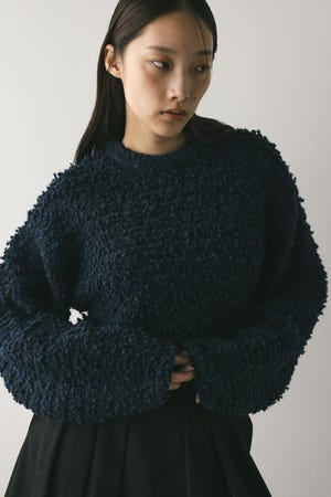 スラブミックスニットトップ