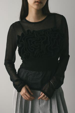 フリルニットビスチェ