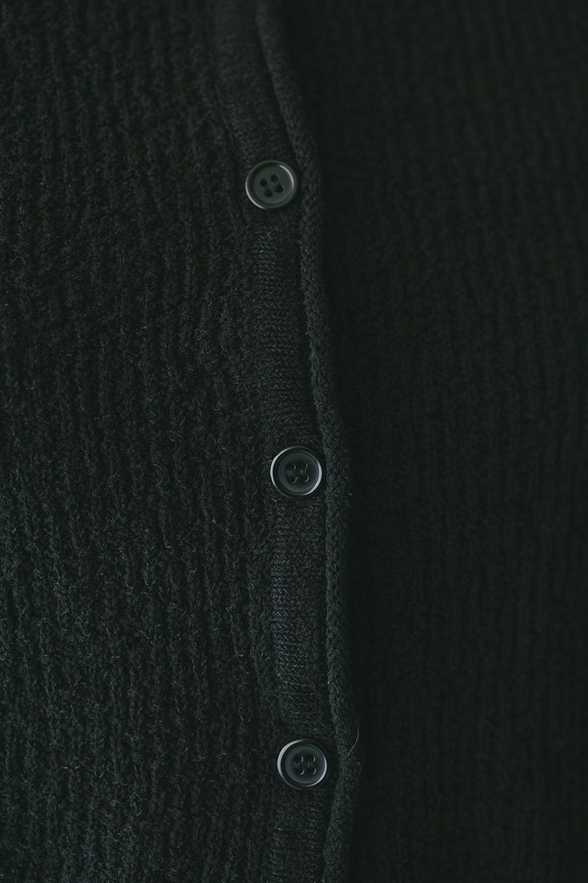 フリルヘムデザインニット BLK FREE