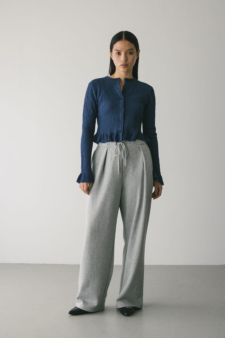 フリルヘムデザインニット BLU FREE