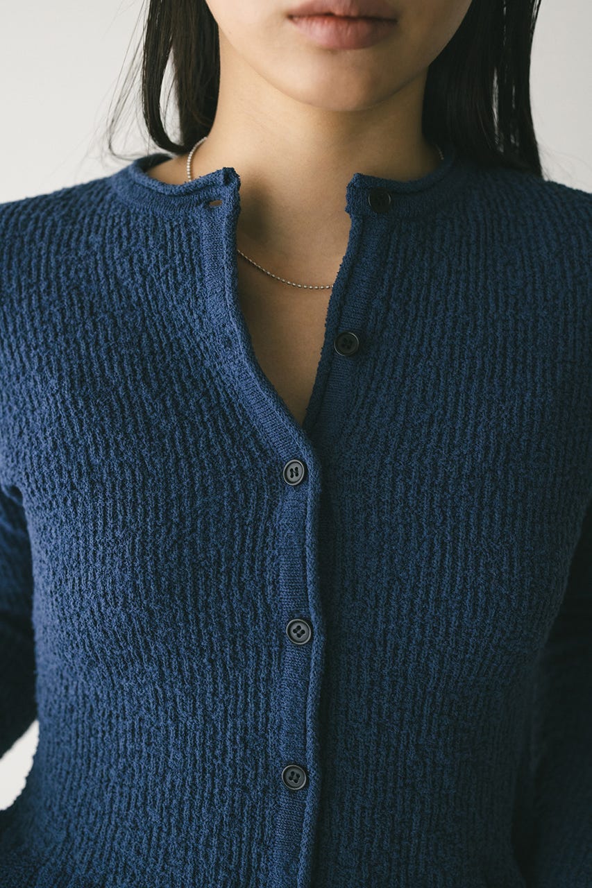 フリルヘムデザインニット BLU FREE