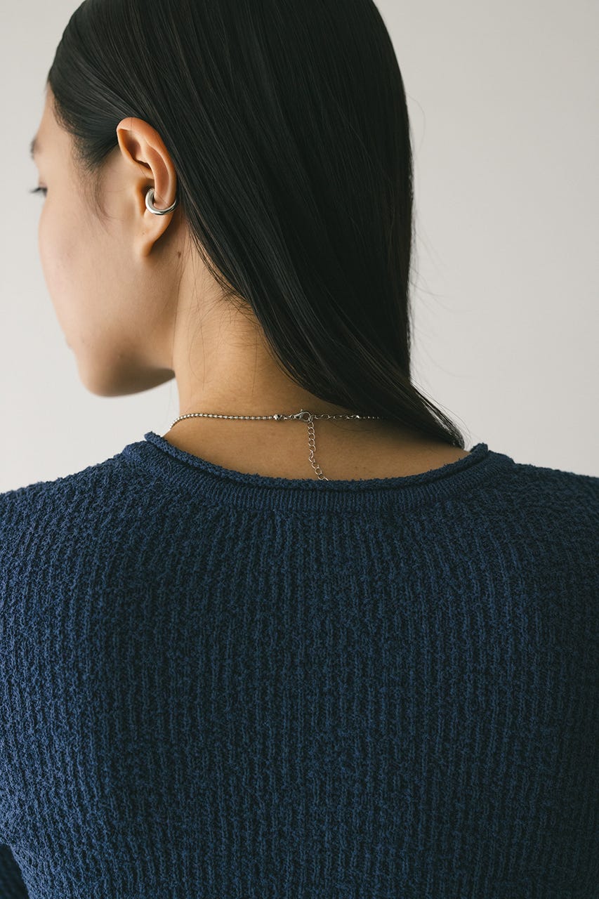 フリルヘムデザインニット BLU FREE