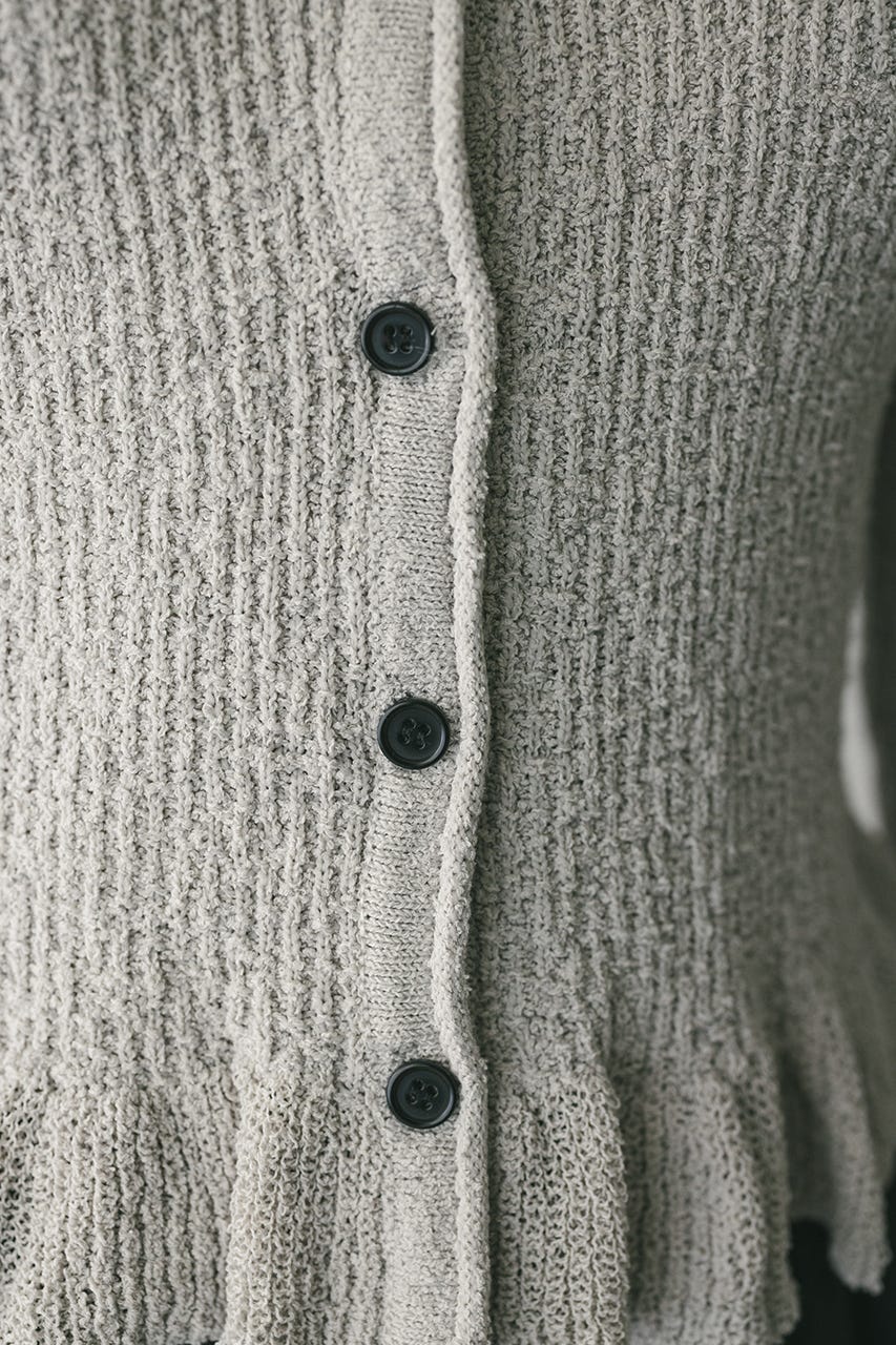 フリルヘムデザインニット L/GRY FREE