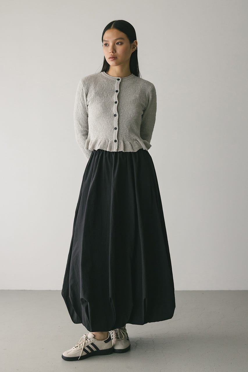 フリルヘムデザインニット L/GRY FREE