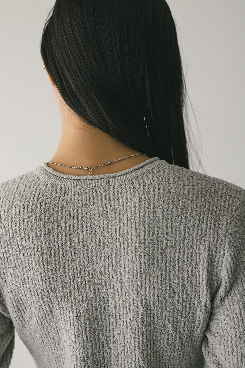 フリルヘムデザインニット L/GRY FREE