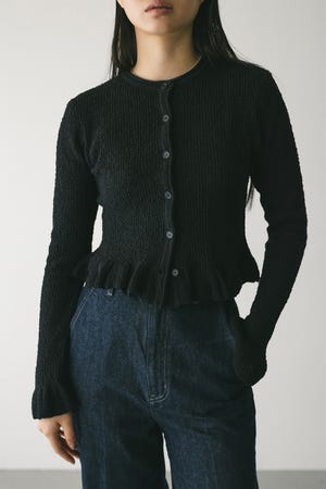 フリルヘムデザインニット