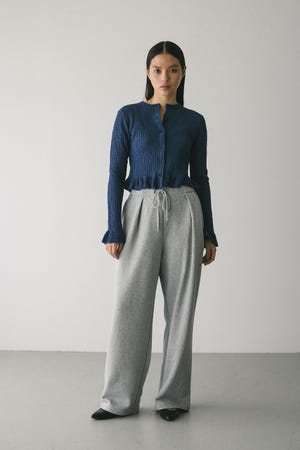 フリルヘムデザインニット