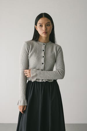 フリルヘムデザインニット