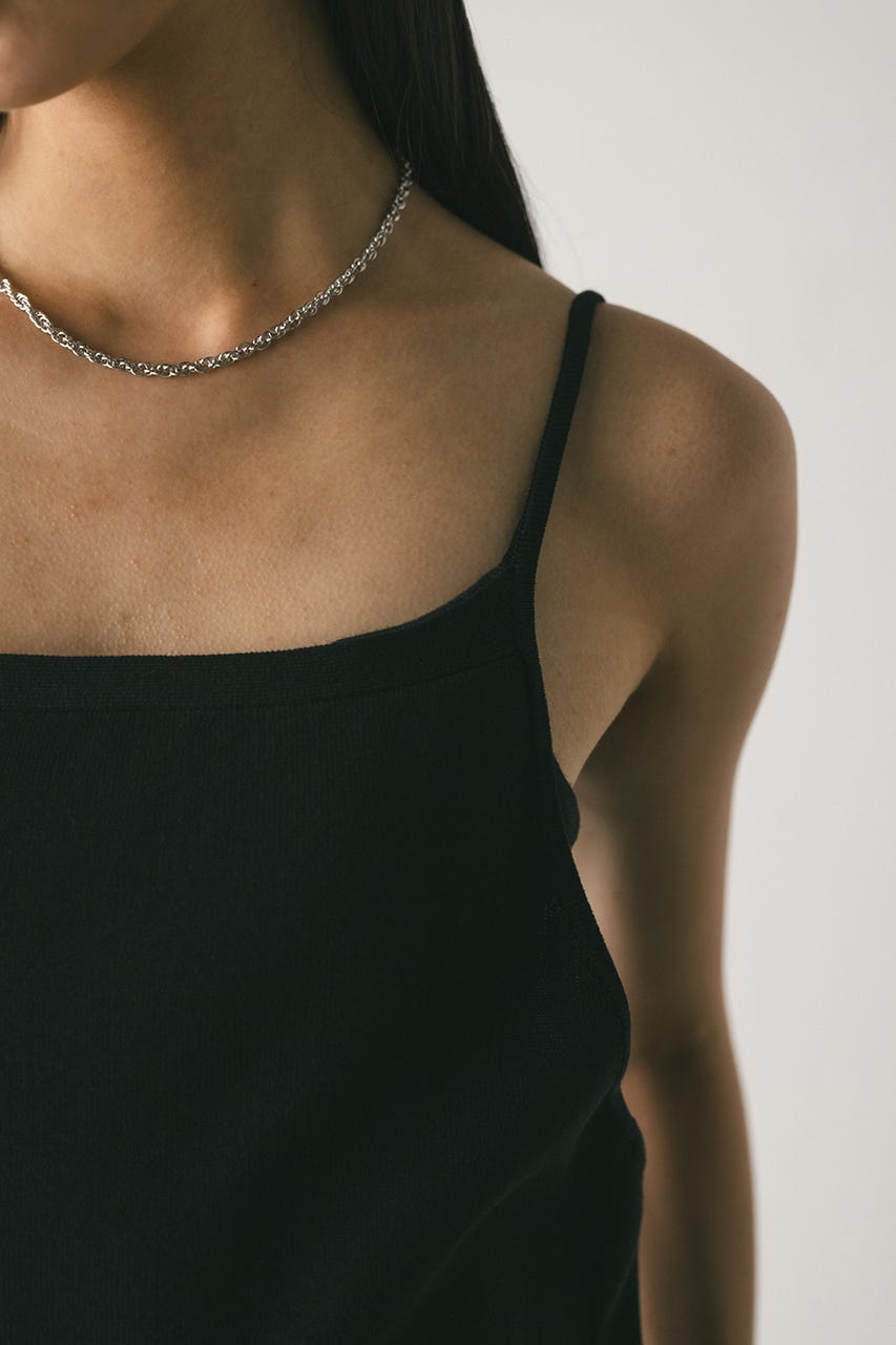 ナローシルエットニットワンピース BLK M