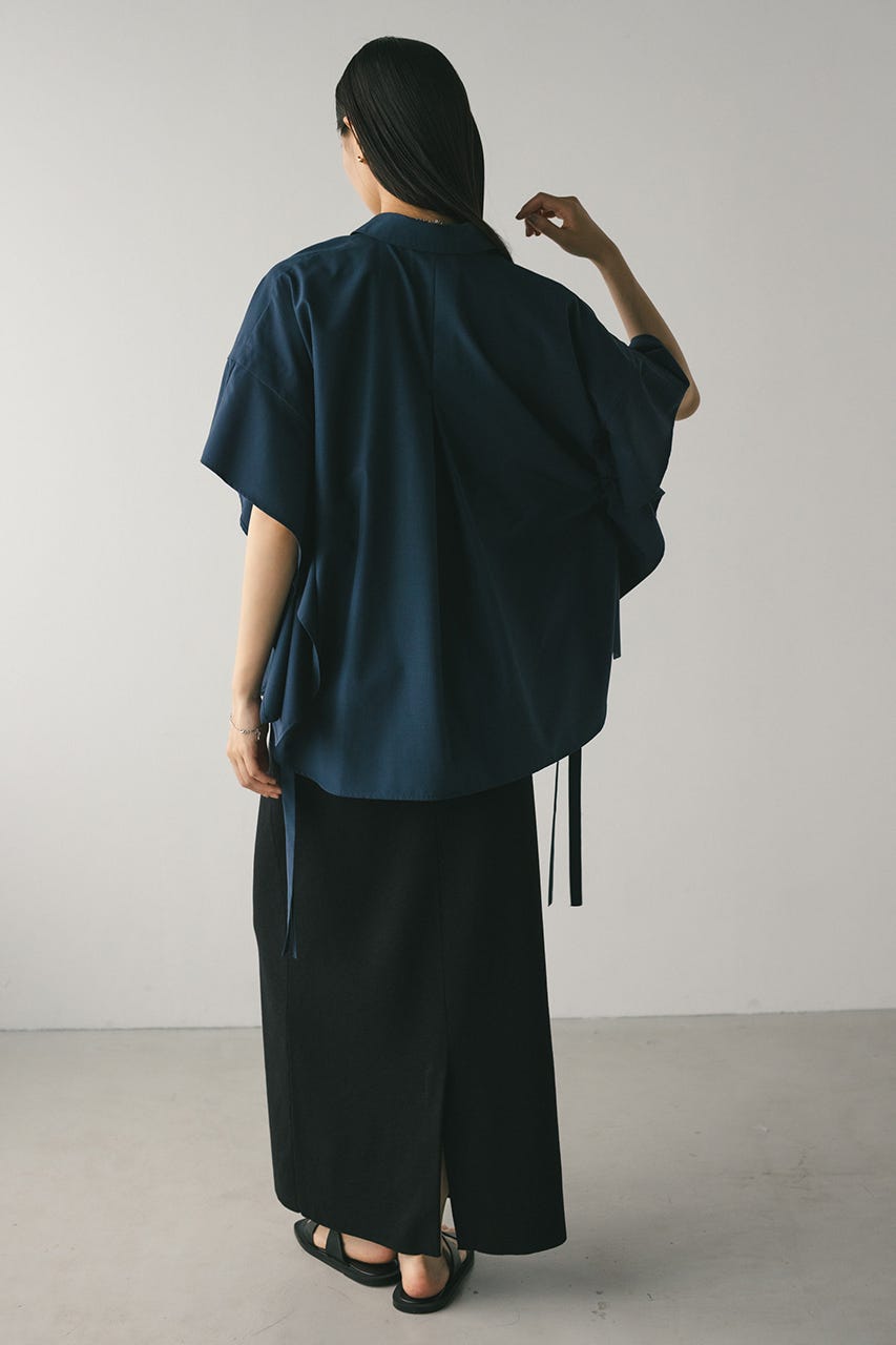 ナローシルエットニットワンピース BLK M