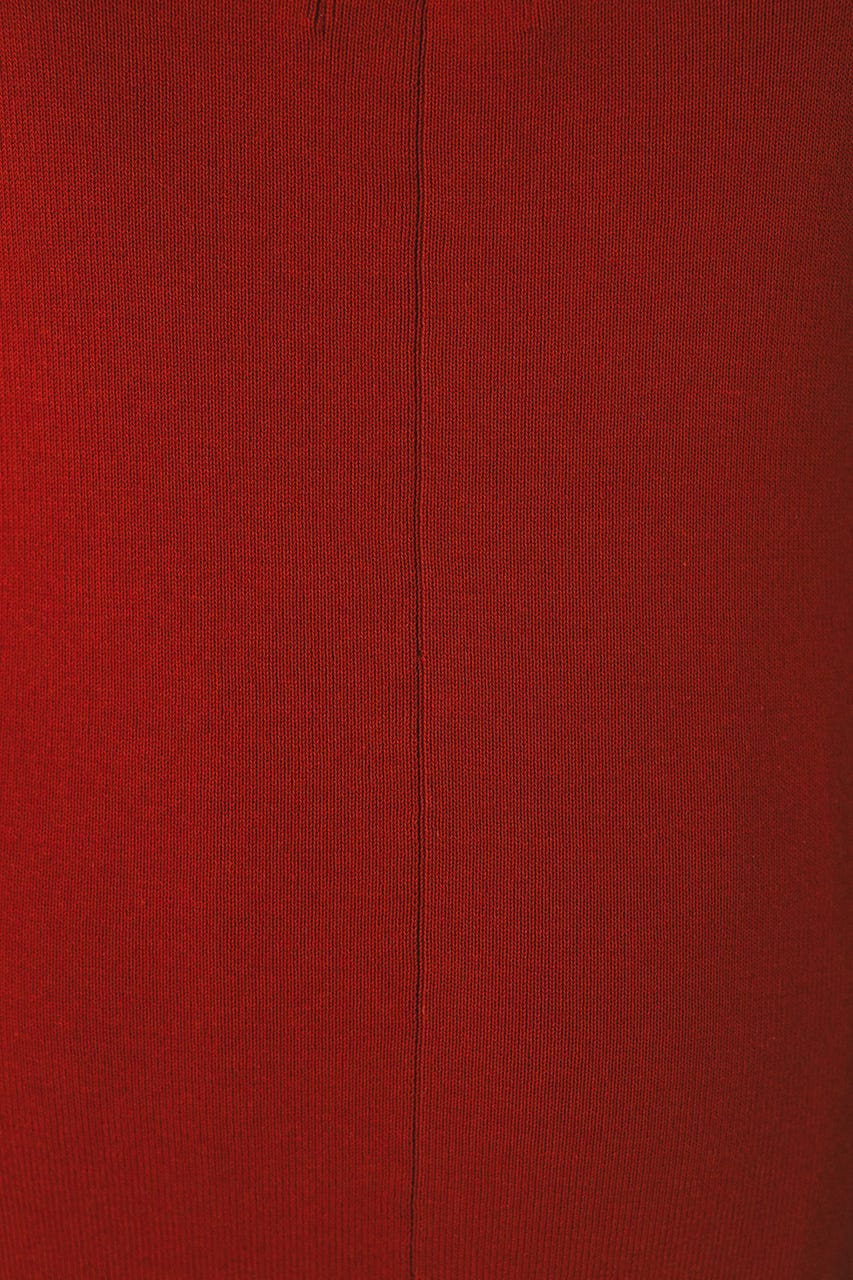 ナローシルエットニットワンピース RED M