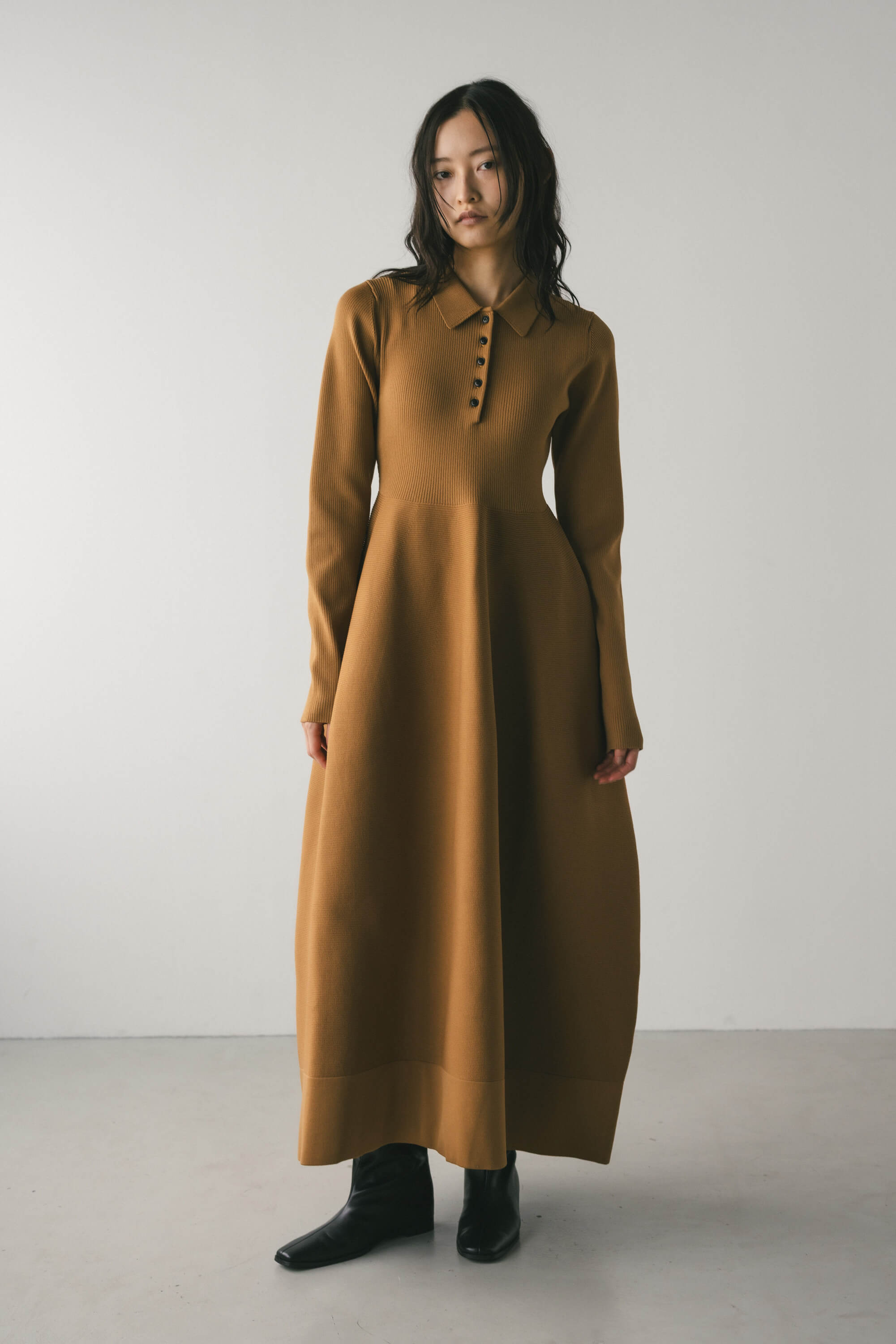   ニットワンピース STYLEMIXER | フォルムポロニットワンピース (ワンピース(ロング