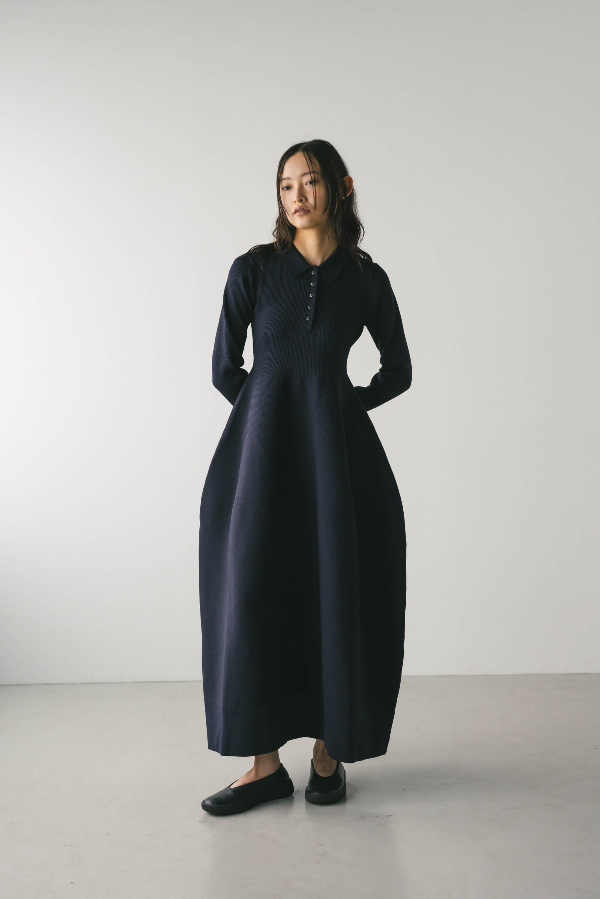   ニットワンピース STYLEMIXER | フォルムポロニットワンピース (ワンピース(ロング