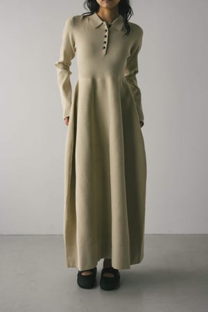 フォルムポロニットワンピース