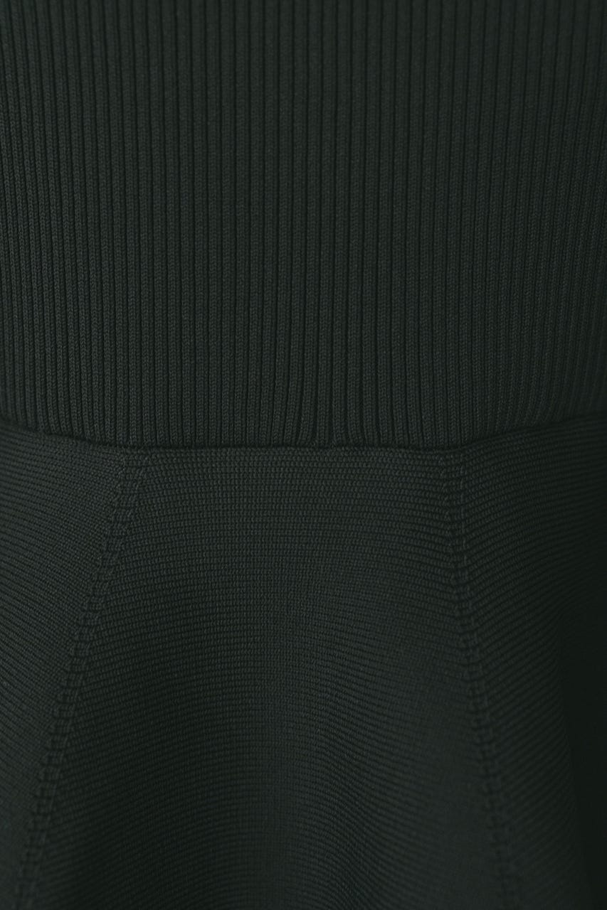 ドッキングフォルムニットワンピース BLK S