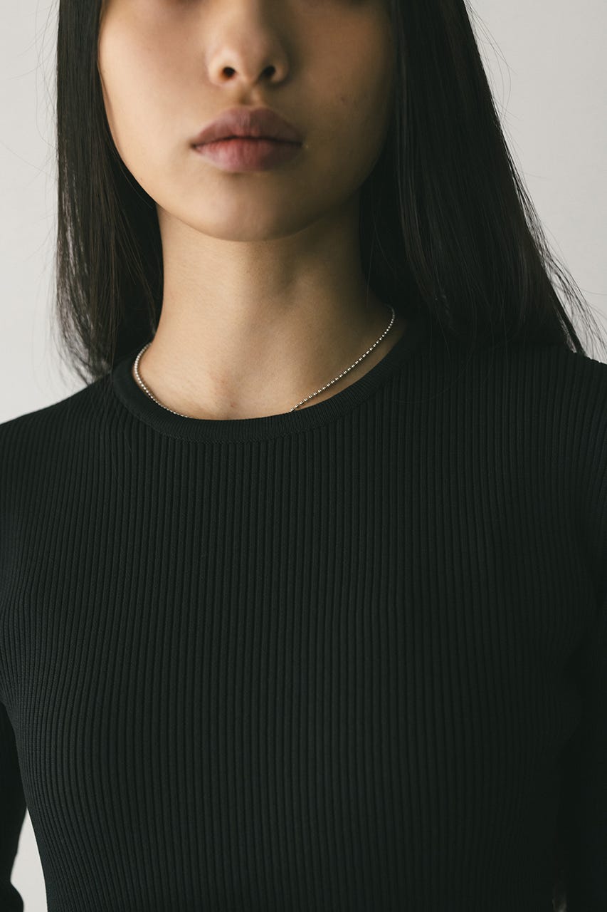 ドッキングフォルムニットワンピース BLK S