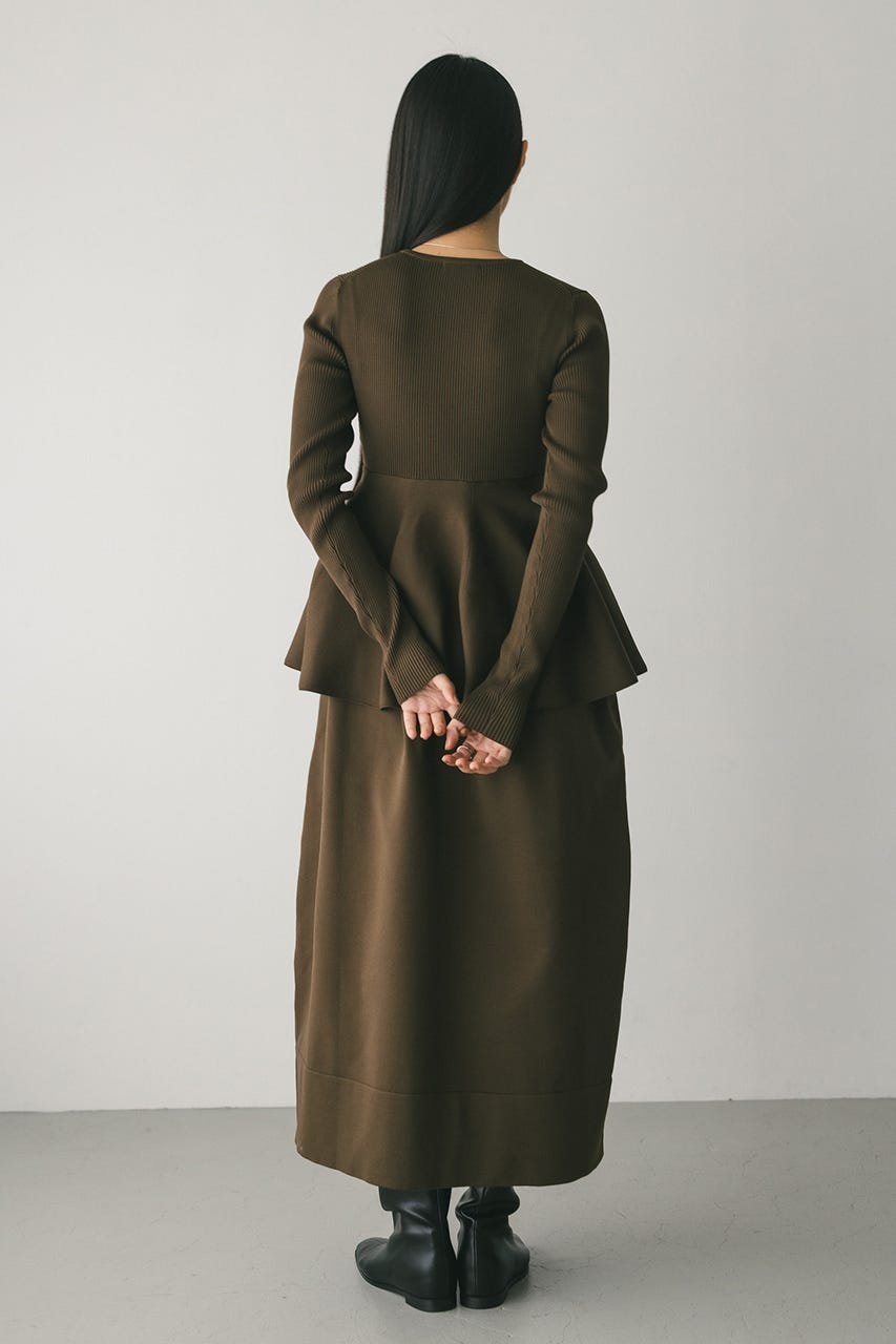 ドッキングフォルムニットワンピース KHA M